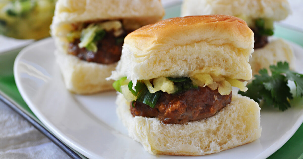 Sliders with Pineapple Salsa | Speaking of Women’s Health