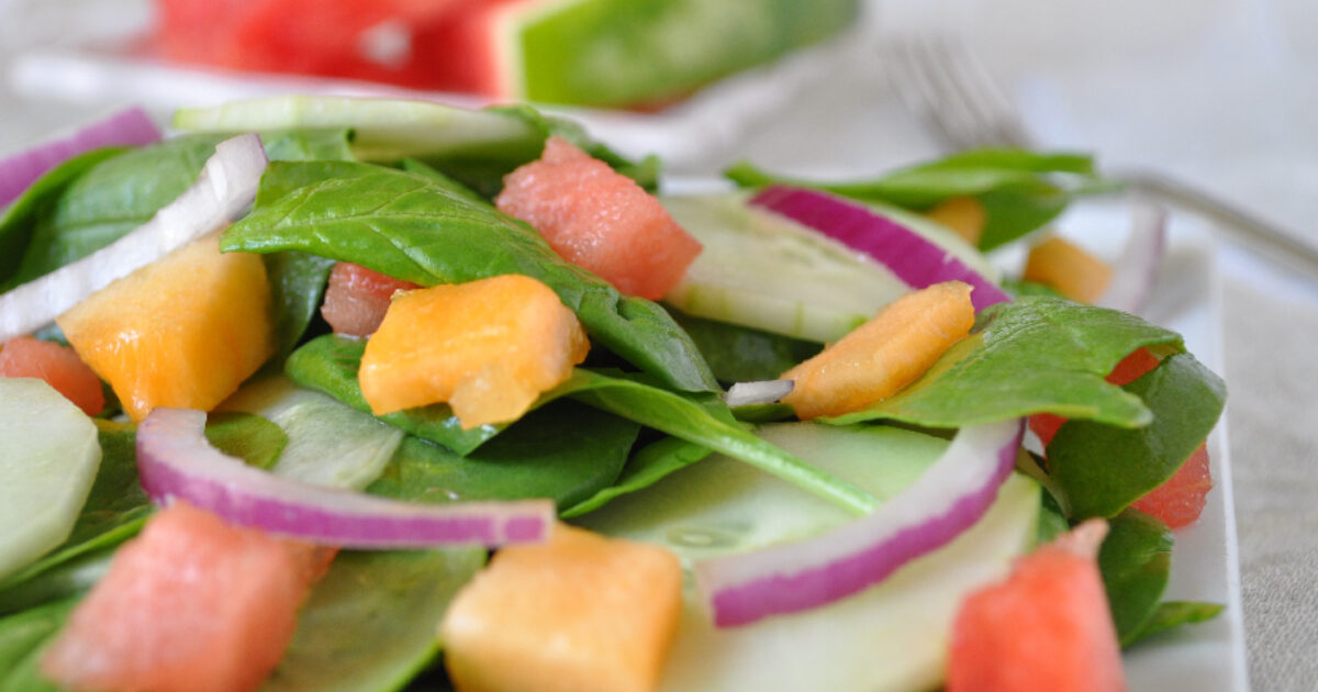 Spinach and Melon Salad with Honey… | Speaking of Women’s Health