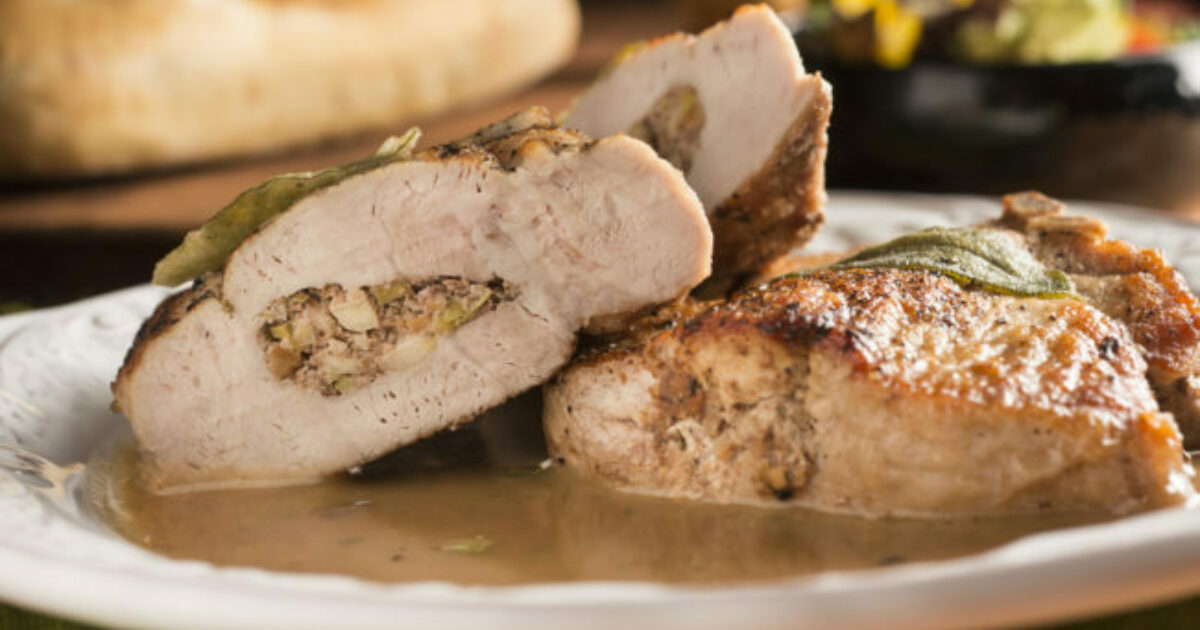 Apple & Apricot Stuffed Pork Chops | Speaking of Women’s Health