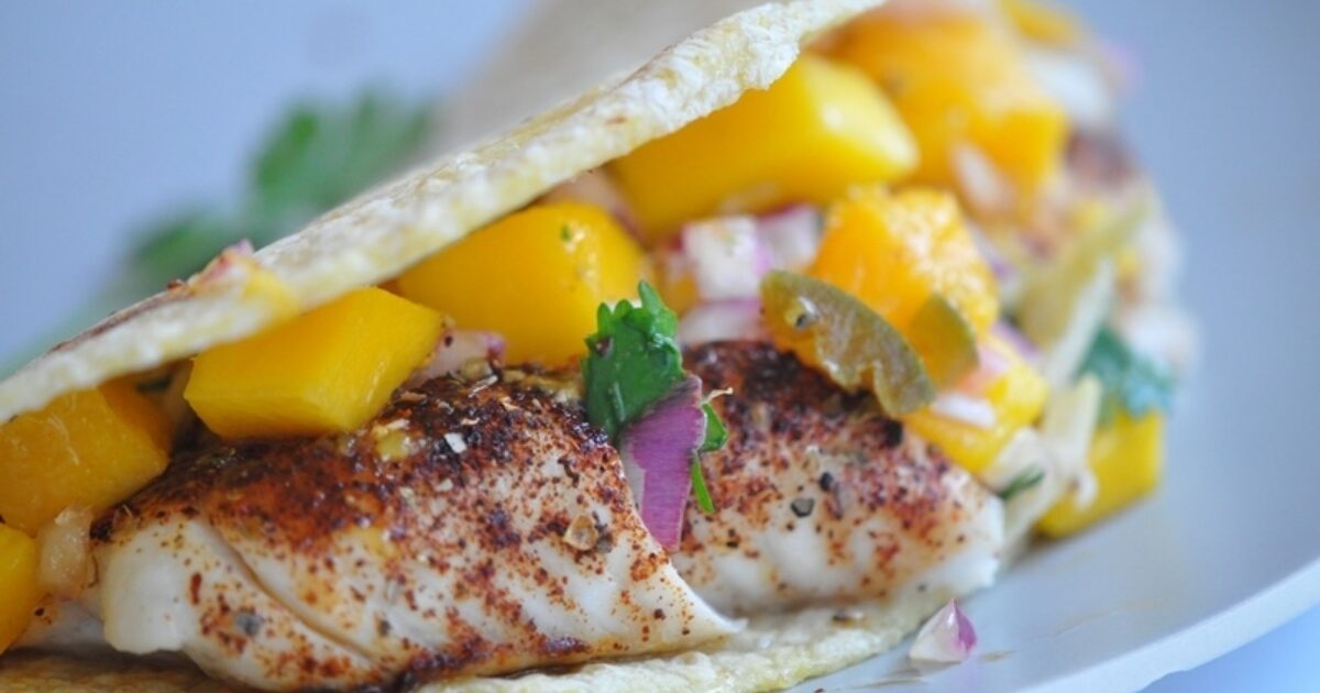 Fish Tacos with Mango Pico | Speaking of Women’s Health