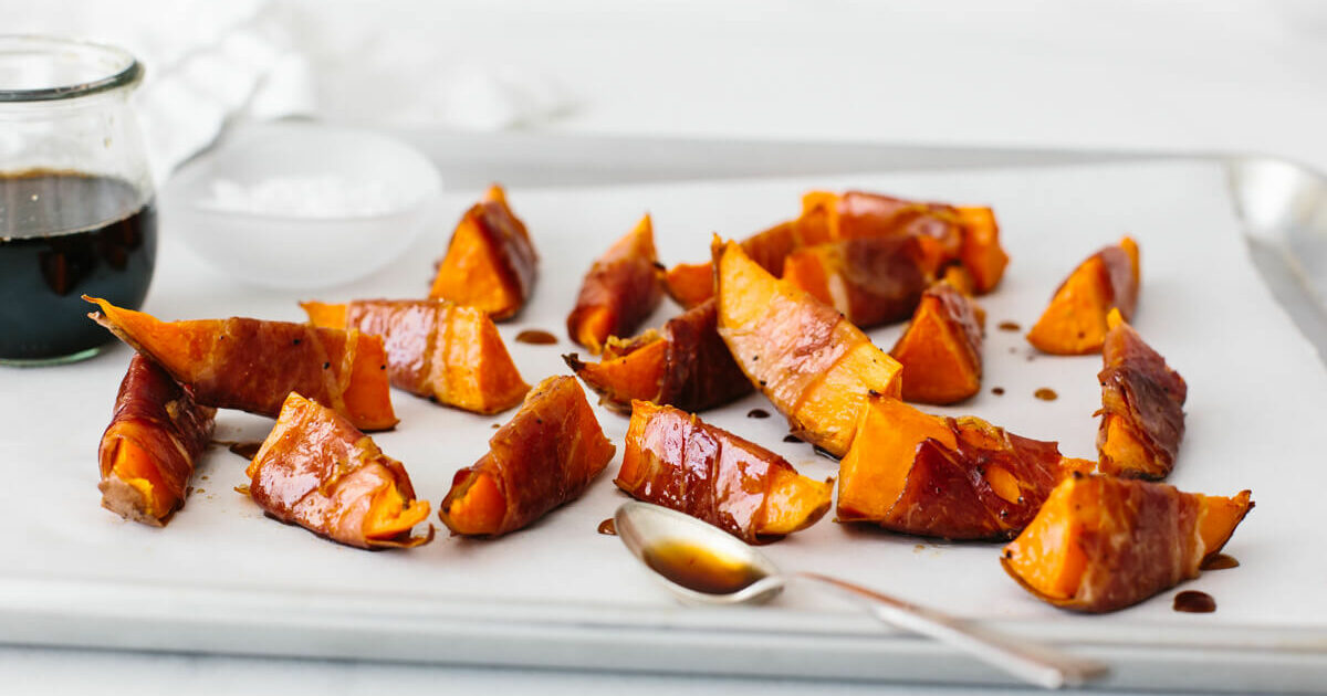 Sweet Potato Wedges Wrapped in Prosciutto | Speaking of Women’s Health