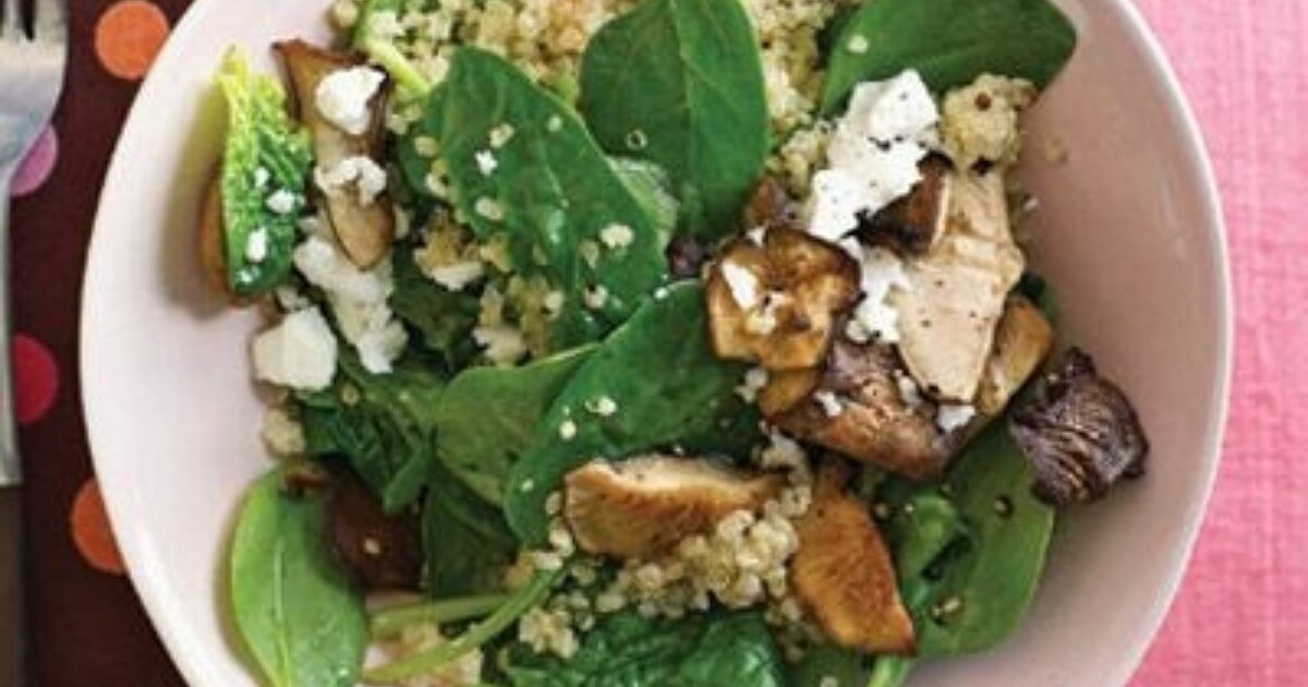 Quinoa, Spinach and Shiitake Salad | Speaking of Women’s Health