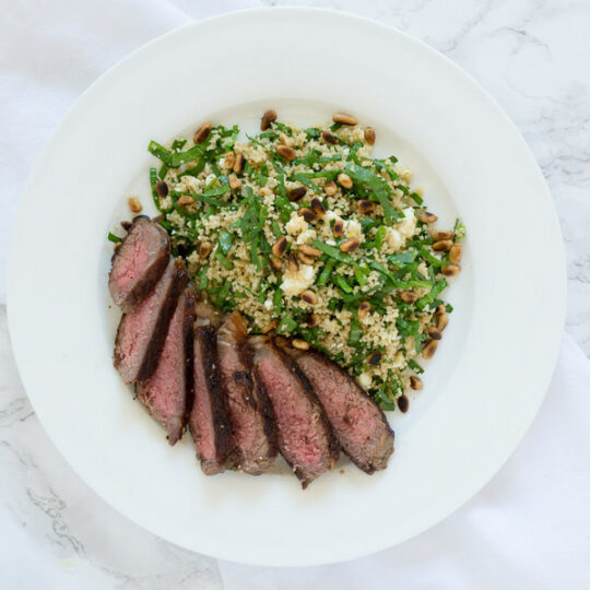 Moroccan Couscous Steak Salad