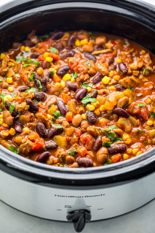 Slow Cooker Turkey Chili