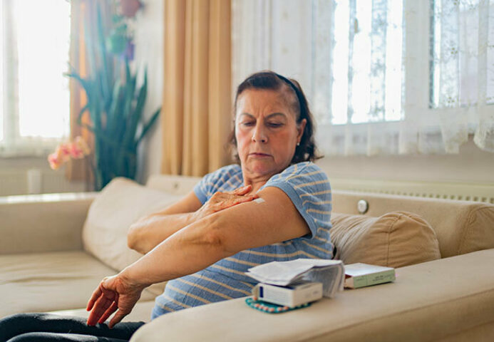 Menopause patch hormones