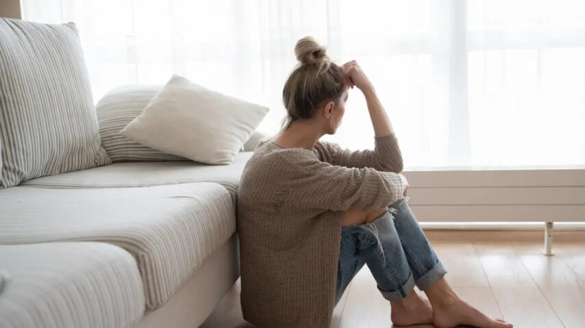 Woman domestic violence relationship sad depressed